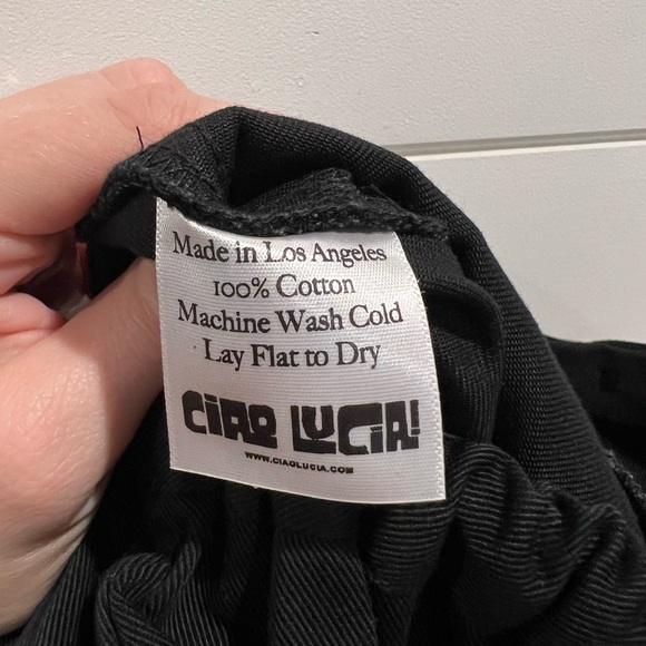 Ciao Lucia black Orlando sustainable canvas pants - Picture 5 of 5